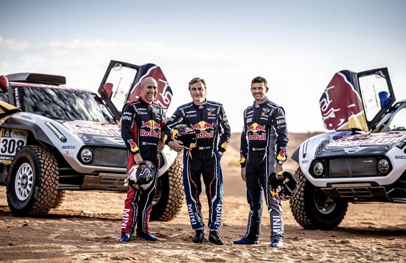Sainz, Peterhansel y Despres en el Dakar 2019 con Mini